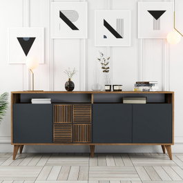 Hanah Home Milan Consola Nogal y Antracita